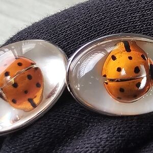 Ladybug Glass Cufflinks